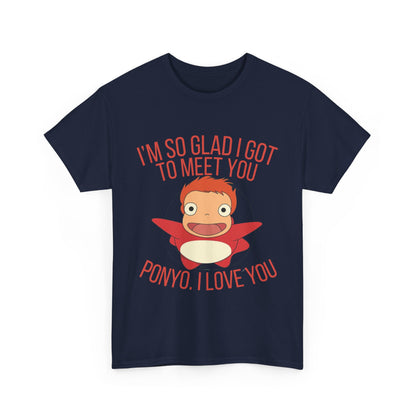 Ponyo Studio Ghibli Art T-Shirt 100% Cotton Anime Tee