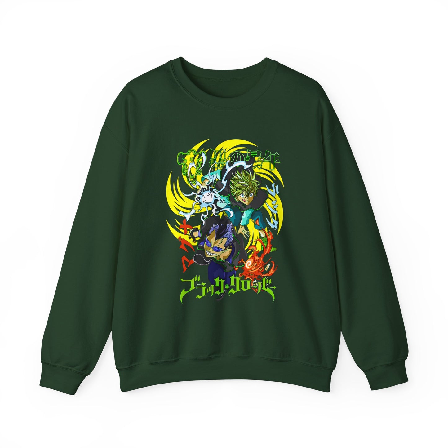 Magna and Luck Black Clover Sweatshirt – 100% Cotton Anime Crewneck for Magic Knights Fans