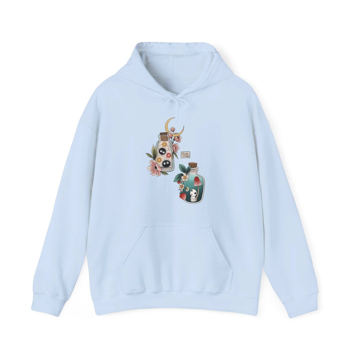 Soot Sprites Hoodie – 100% Cotton Gildan 18500 | Studio Ghibli Cute Anime Hoodie