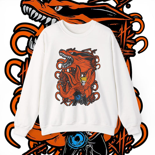 Naruto Uzumaki Kurama Anime Sweatshirt 100% Cotton