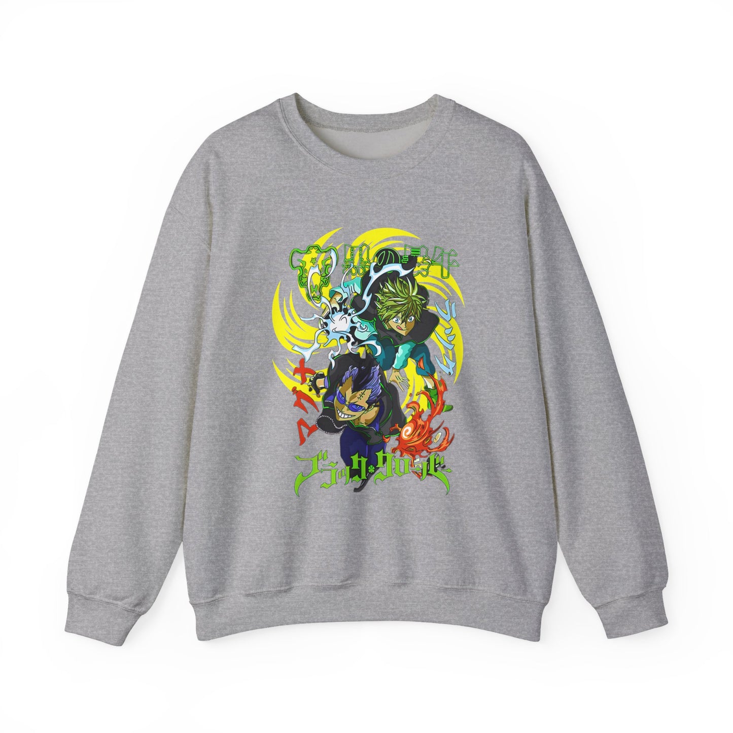 Magna and Luck Black Clover Sweatshirt – 100% Cotton Anime Crewneck for Magic Knights Fans