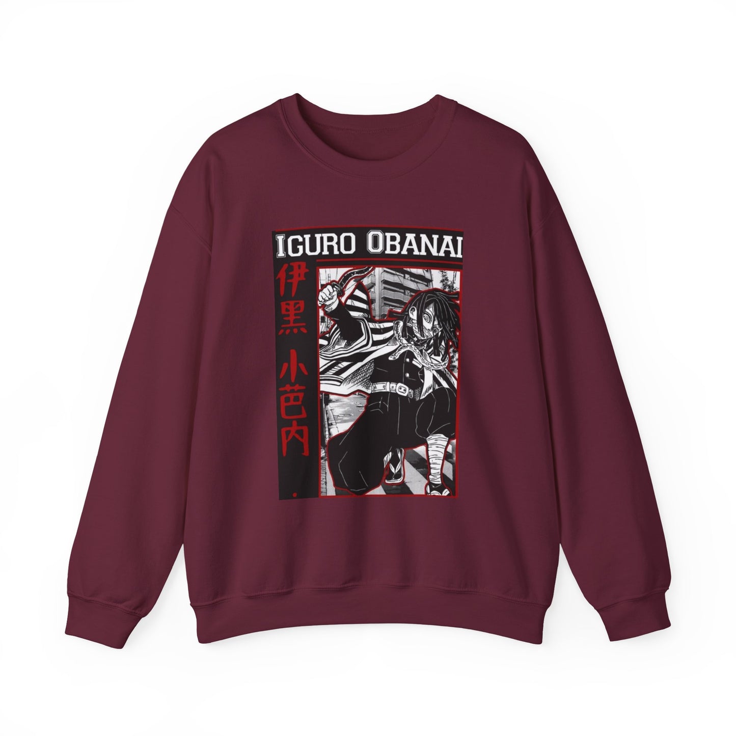 Iguro Obanai Demon Slayer Sweatshirt – 100% Cotton Anime Pullover Featuring the Serpent Hashira