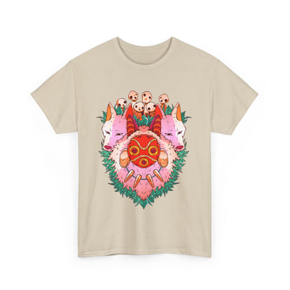 Mononoke Ghibli Art T-Shirt | Princess Mononoke Anime Cotton Tee
