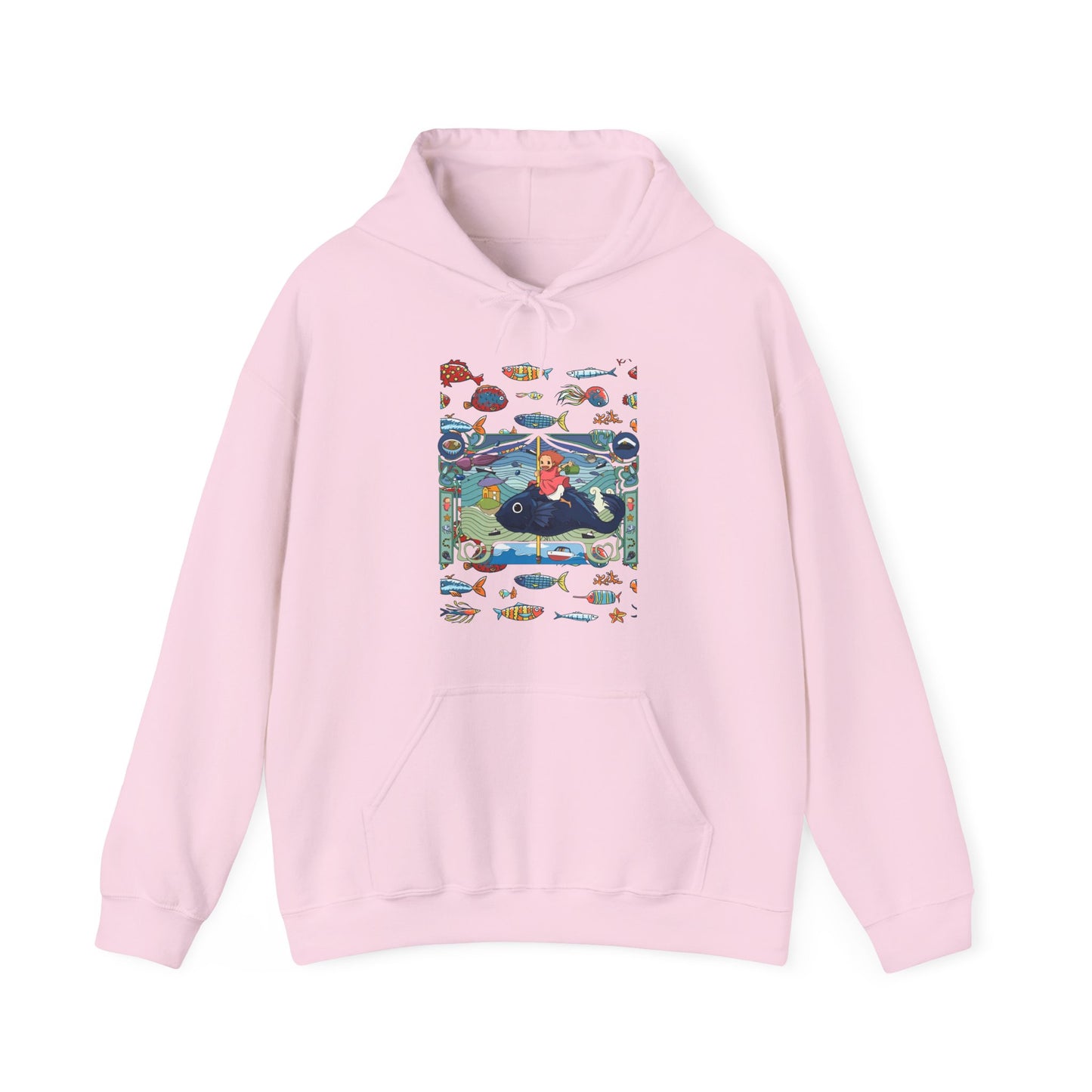 Ponyo Sea Love Hoodie – 100% Cotton Studio Ghibli Hoodie for Anime and Ocean Fans