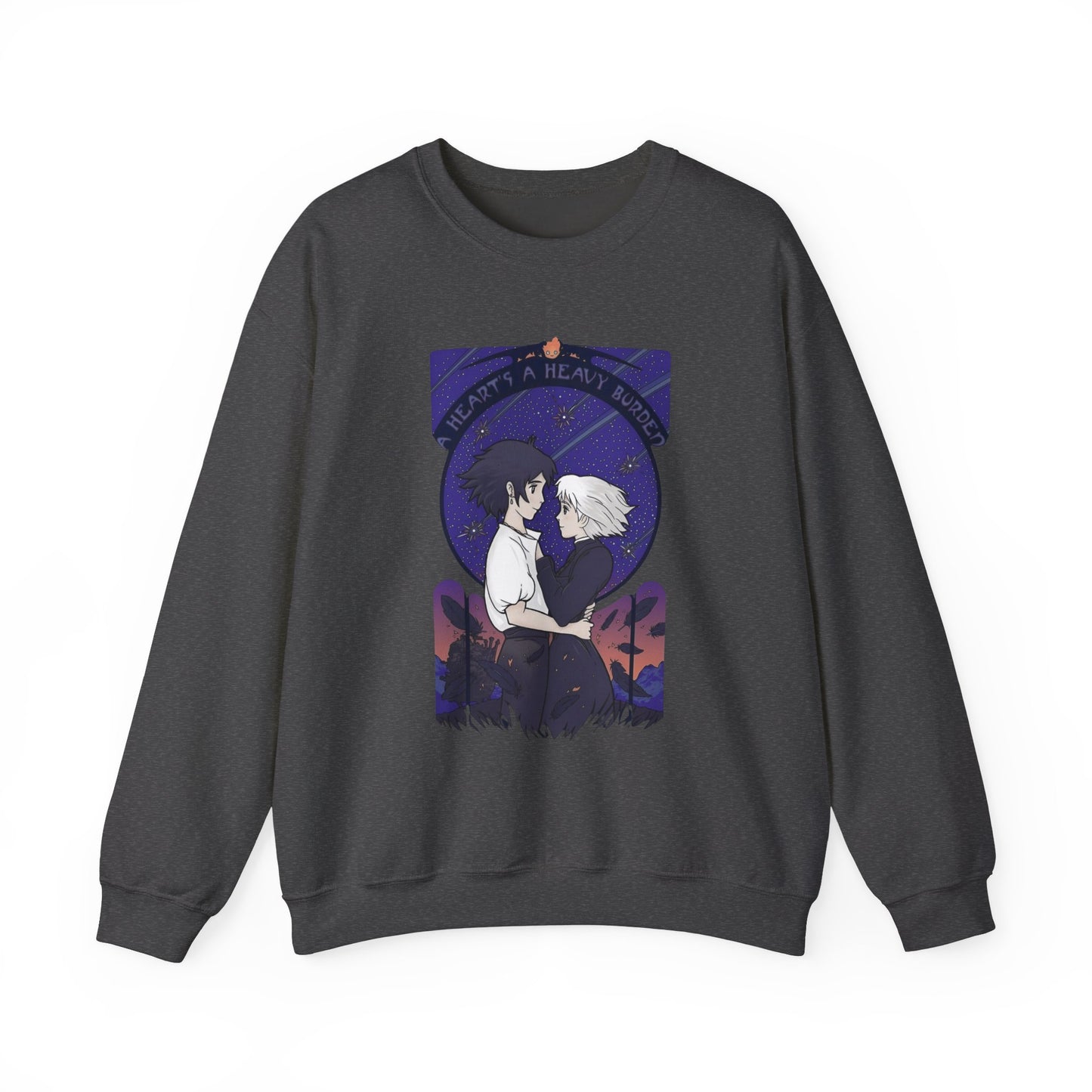 Howl and Sophie Couple Sweatshirt – 100% Cotton Studio Ghibli Pullover from Howl’s Moving Castle
