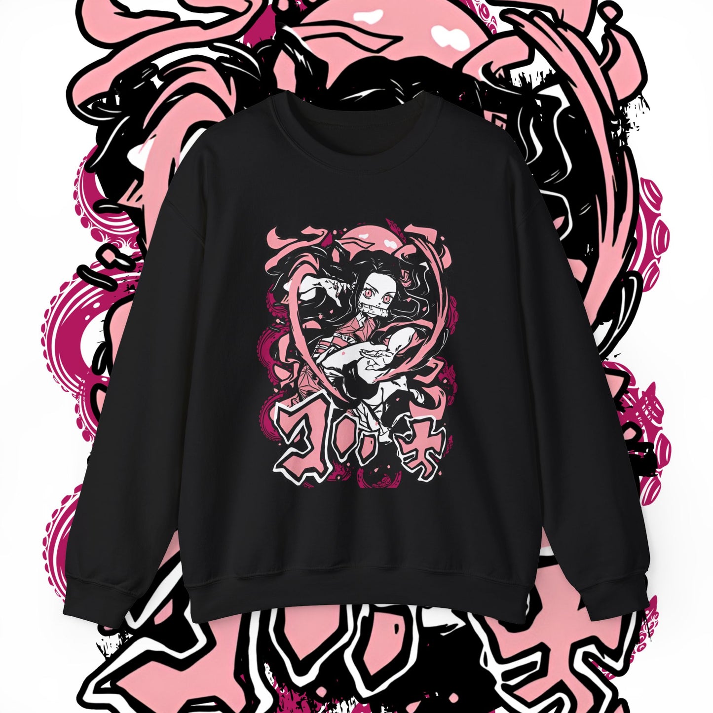 Nezuko Kamado Art Sweatshirt | Demon Slayer Waifu | 100% Cotton Anime Sweater