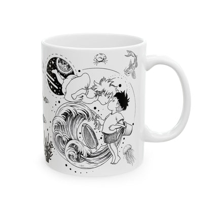 Ponyo World Sea Mug – Studio Ghibli Ocean Fantasy Cup 11oz & 15oz – Cute Anime Coffee Gift for Fans