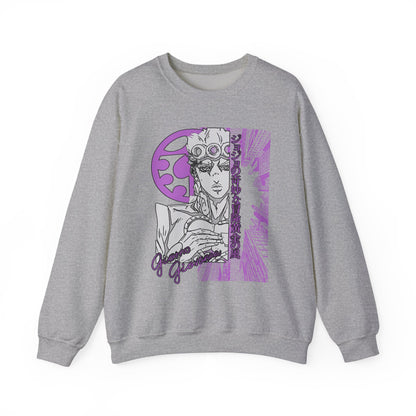 Giorno Giovanna Sweatshirt – 100% Cotton JoJo’s Bizarre Adventure Pullover for Anime Fans