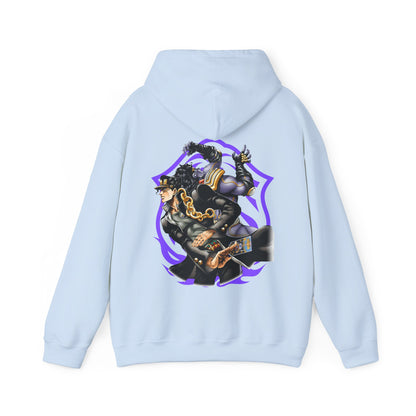 Jotaro Kujo Back Print Hoodie – 100% Cotton JoJo's Bizarre Adventure Anime Pullover
