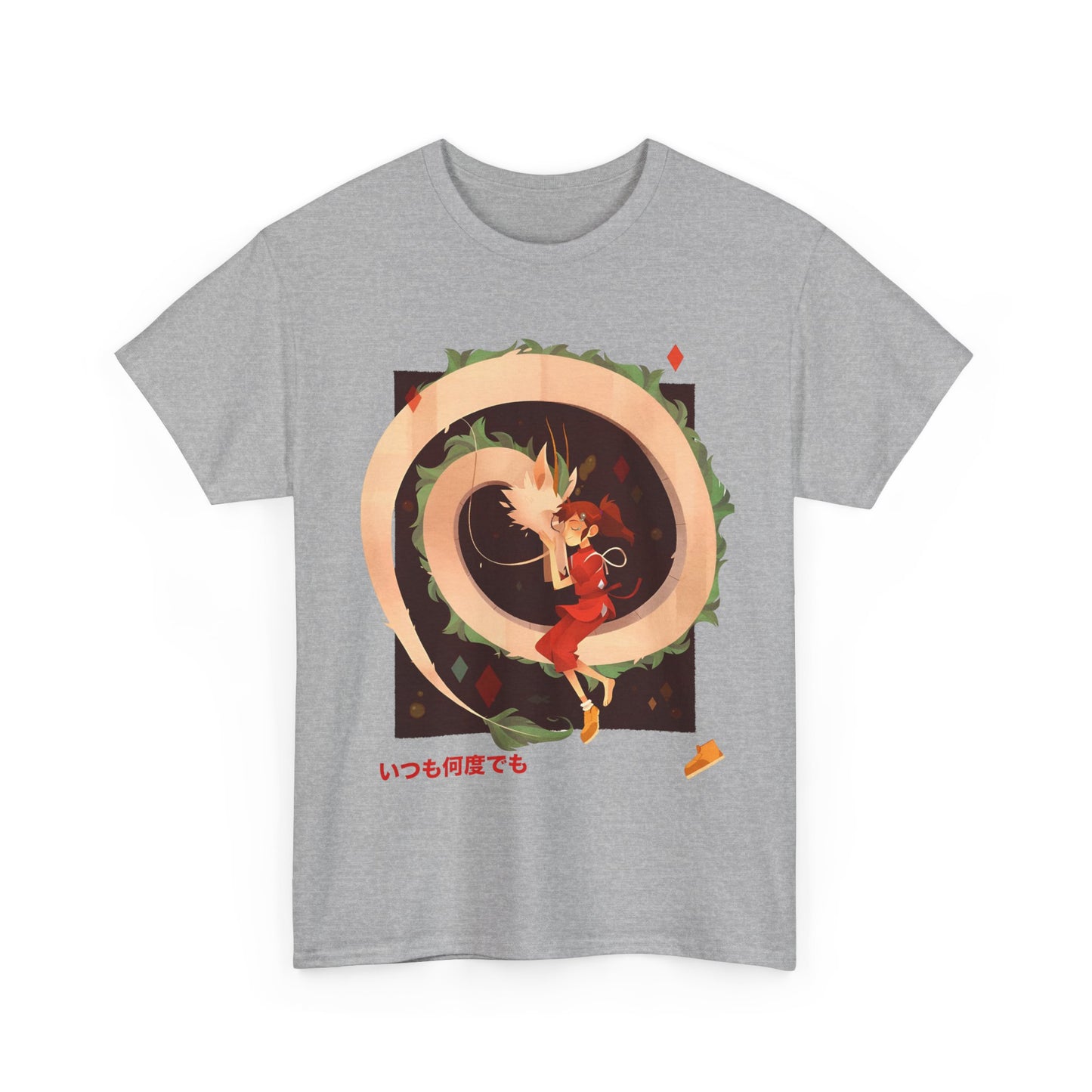 Chihiro and Haku T-Shirt – Ghibli Anime Cotton Tee for Fans