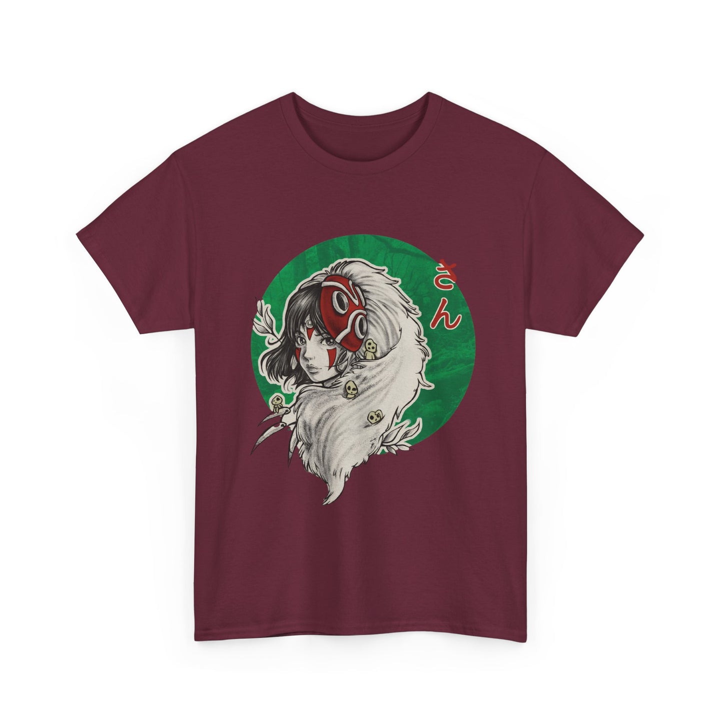Princess Mononoke Green T-Shirt | Studio Ghibli Anime Cotton Tee