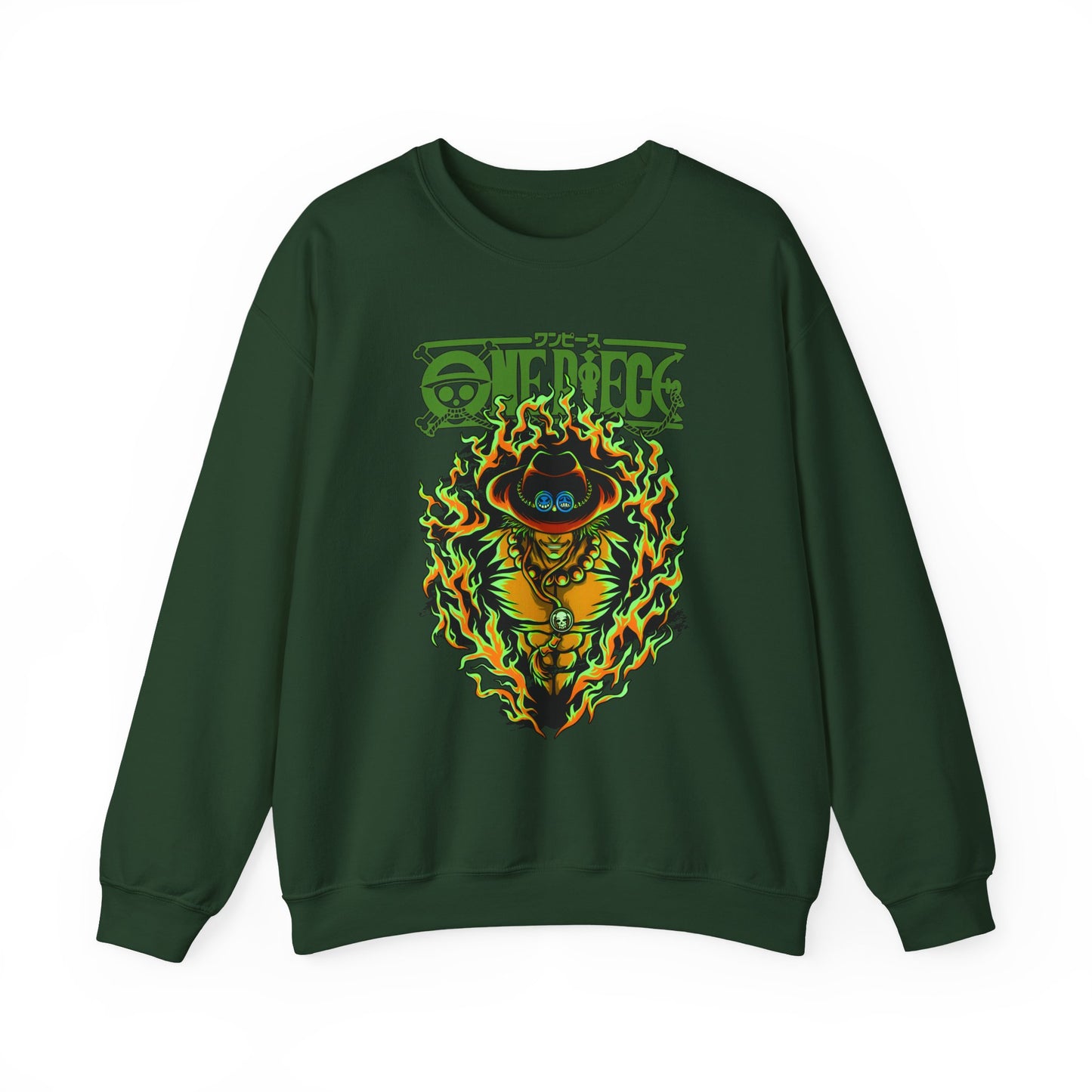 Portgas D. Ace One Piece Sweatshirt – 100% Cotton Anime Pullover for Fire Fist Fans