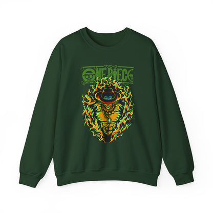 Portgas D. Ace One Piece Sweatshirt – 100% Cotton Anime Pullover for Fire Fist Fans