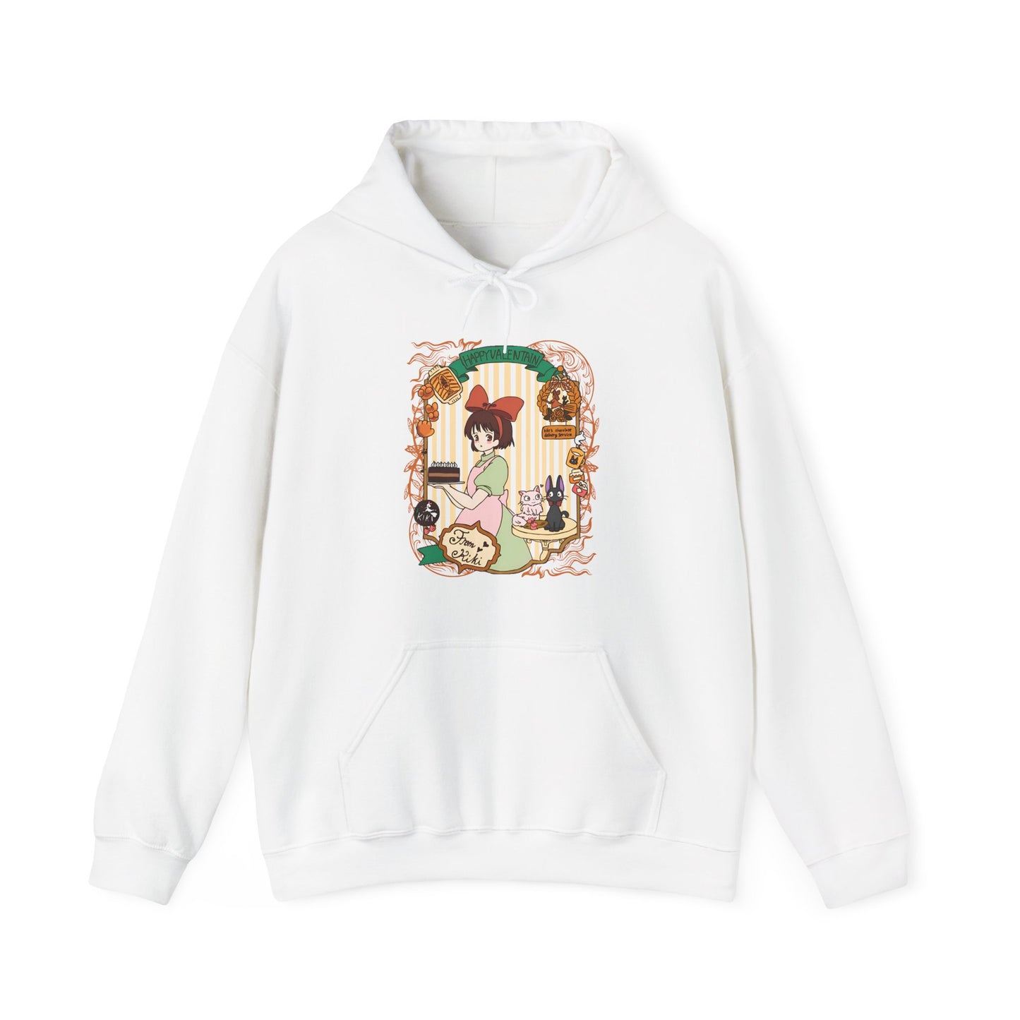 Kiki Happy Studio Ghibli Hoodie – 100% Cotton Kiki’s Delivery Service Hoodie for Anime Lovers