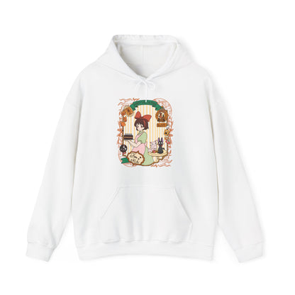 Kiki Happy Studio Ghibli Hoodie – 100% Cotton Kiki’s Delivery Service Hoodie for Anime Lovers