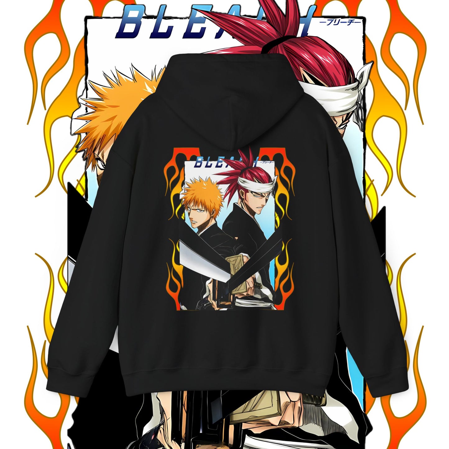 Bleach Ichigo Kurosaki Back Print Cotton Hoodie