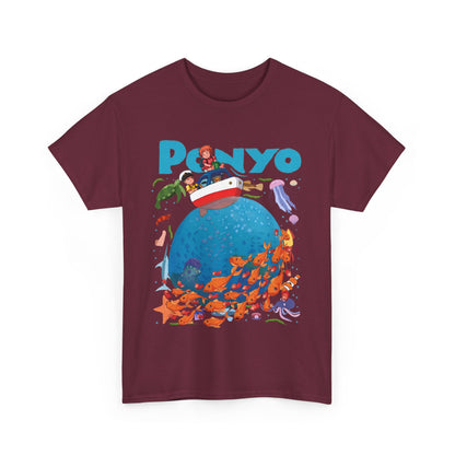 Ponyo and Sosuke Boat Adventure T-Shirt – 100% Cotton Studio Ghibli Inspired Tee