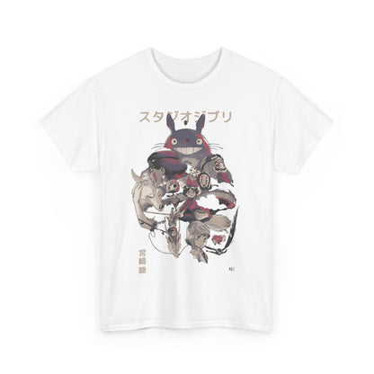 Studio Ghibli Characters T-Shirt 100% Cotton | Anime Canvas Art Tee