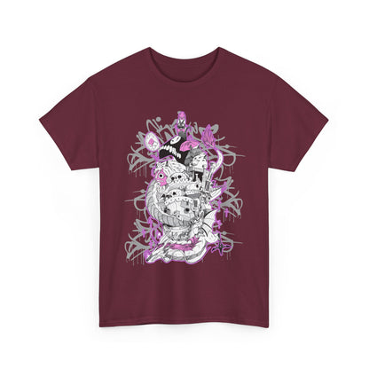 Studio Ghibli Art Deco T-Shirt | Anime Cotton Graphic Tee