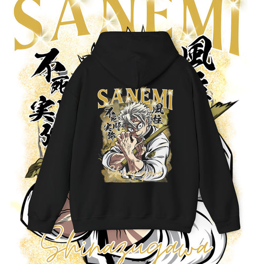 Sanemi Shinazugawa Hashira Back Print Hoodie – 100% Cotton Anime Streetwear