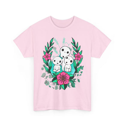 Kodama Flowers Art T-Shirt | 100% Cotton Studio Ghibli Anime Tee