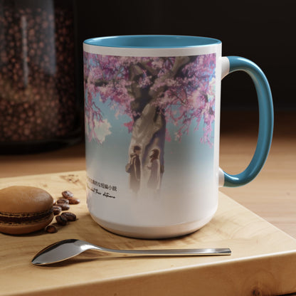 5 Centimeters Per Second Accent Mug – Makoto Shinkai Color Handle Cup 11oz & 15oz – Sakura Anime Love Gift