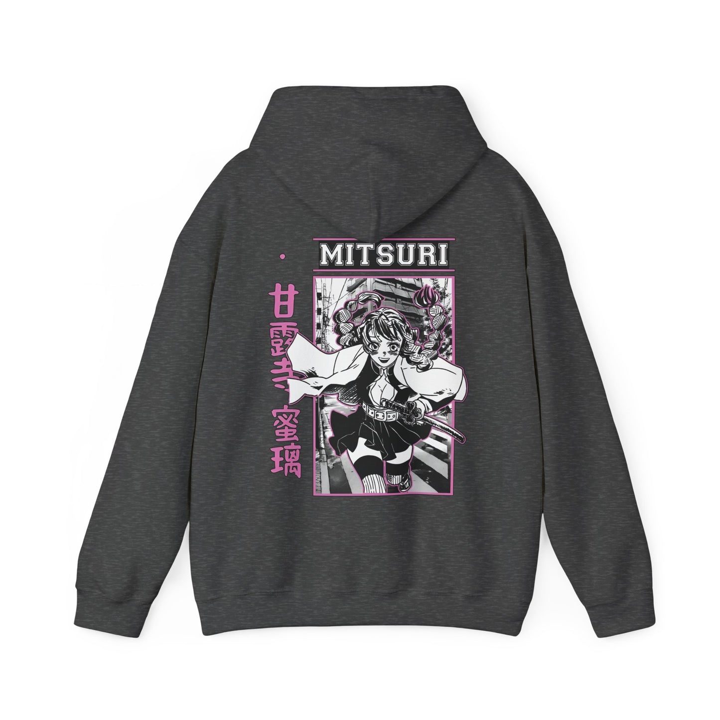 Mitsuri Kanroji Demon Slayer Back Print Hoodie – 100% Cotton Anime Pullover for Fans