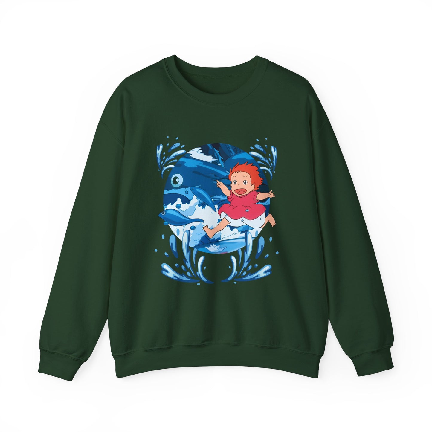 Ponyo Studio Ghibli Sweatshirt – Cozy 100% Cotton Anime Pullover for Ghibli Fans