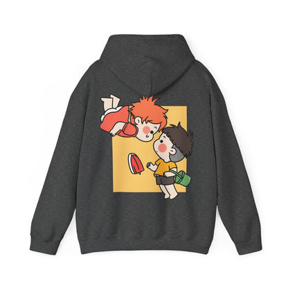 Ponyo & Sosuke Back Print Hoodie – 100% Cotton Gildan 18500 | Studio Ghibli Anime