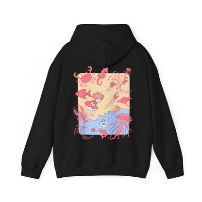 Ponyo Sea World Back Print Hoodie – 100% Cotton Studio Ghibli Ocean Anime Hoodie