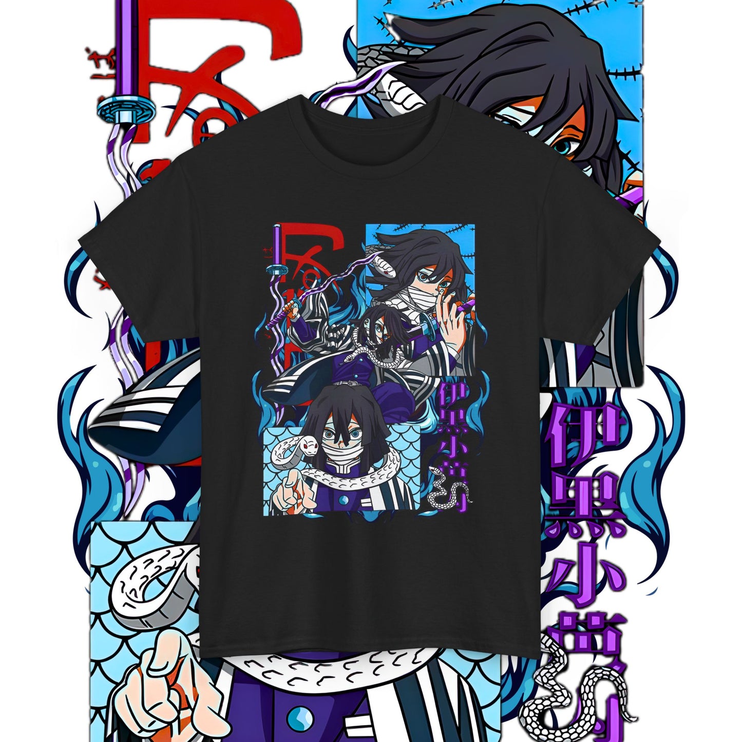 Iguro Obanai Serpent Hashira T-Shirt | Demon Slayer | 100% Cotton Anime Tee
