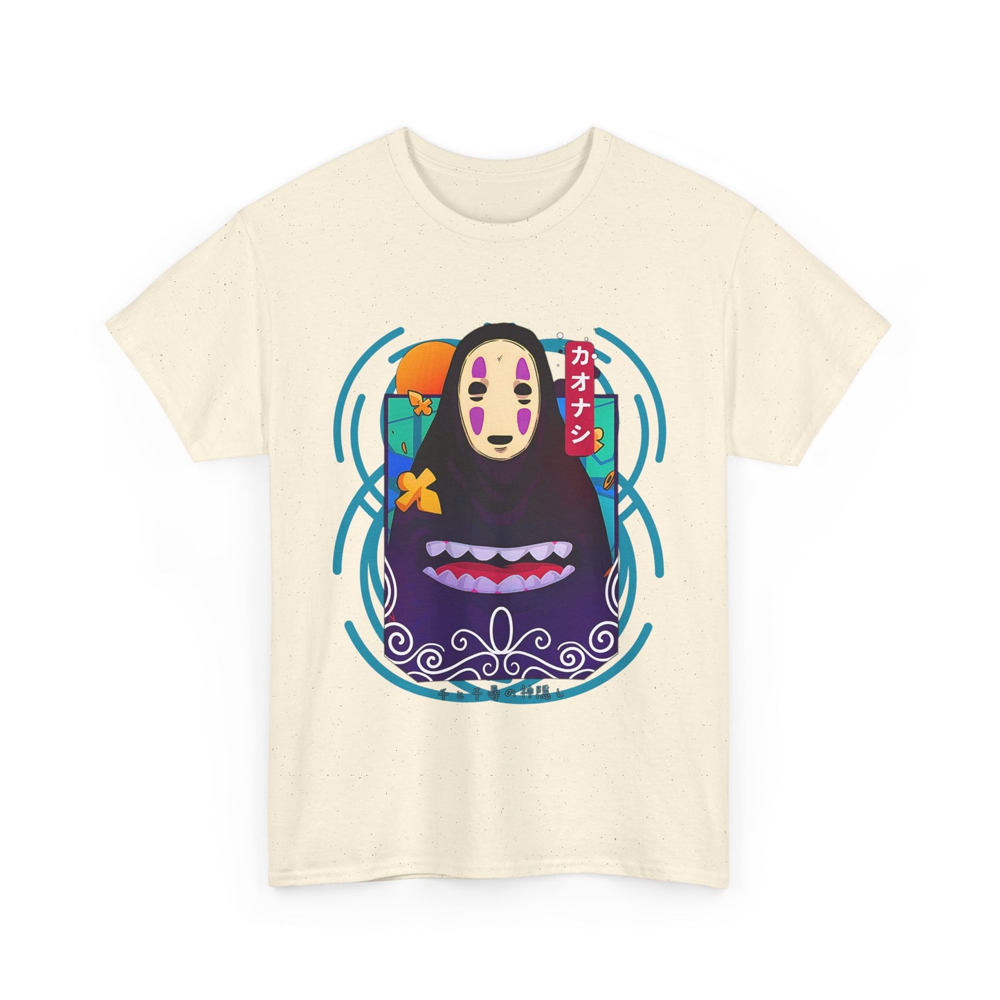 No Face T-Shirt – 100% Cotton Spirited Away Anime Tee for Ghibli Fans
