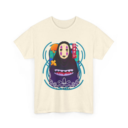 No Face T-Shirt – 100% Cotton Spirited Away Anime Tee for Ghibli Fans