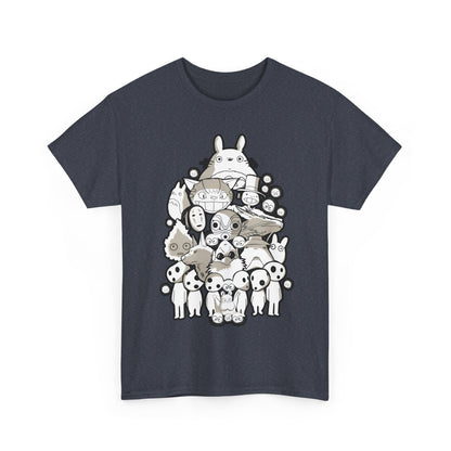 Totoro White Characters T-Shirt | 100% Cotton Studio Ghibli Anime Tee