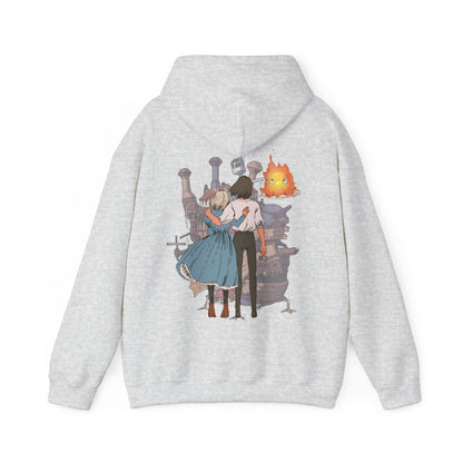 Howl's Moving Castle Love Back Print Hoodie – 100% Cotton Studio Ghibli Anime Sweatshirt