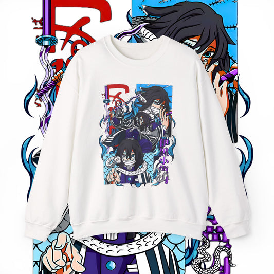 Iguro Obanai Serpent Hashira Sweatshirt | Demon Slayer Anime | 100% Cotton Pullover