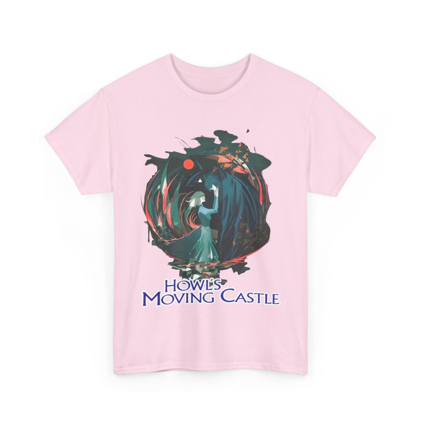 Howl's Moving Castle Mural T-Shirt 100% Cotton Studio Ghibli Anime Tee