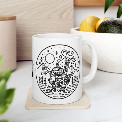 Calcifer Demon Fire Mug – Howl’s Moving Castle Anime Cup – 11oz & 15oz Ceramic Ghibli Gift