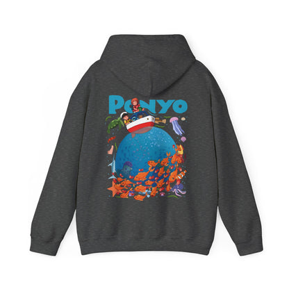 Ponyo and Sosuke Boat Back Print Hoodie – 100% Cotton Studio Ghibli Inspired Pullover