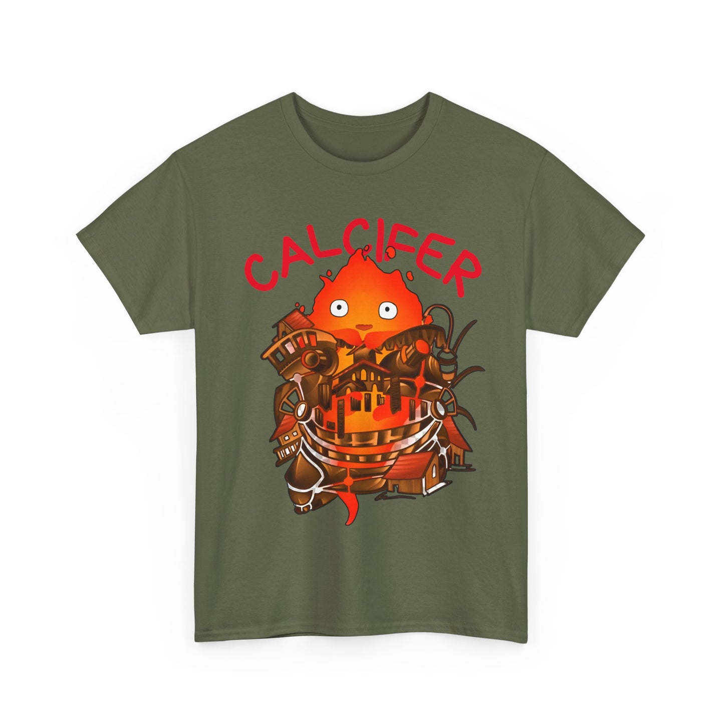 Calcifer Castle T-Shirt | 100% Cotton Howl’s Moving Castle Ghibli Tee