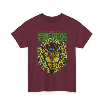 Portgas D. Ace One Piece T-Shirt – 100% Cotton Anime Tee for Fire Fist Fans