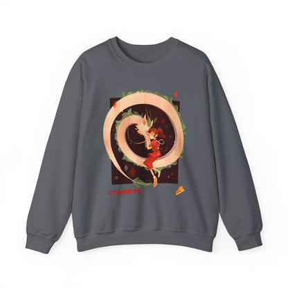 Spirited Away Love Sweatshirt – 100% Cotton Studio Ghibli Anime Pullover Featuring Chihiro and Haku