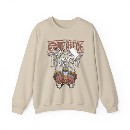 Franky One Piece Sweatshirt – 100% Cotton Anime Crewneck for True Fans