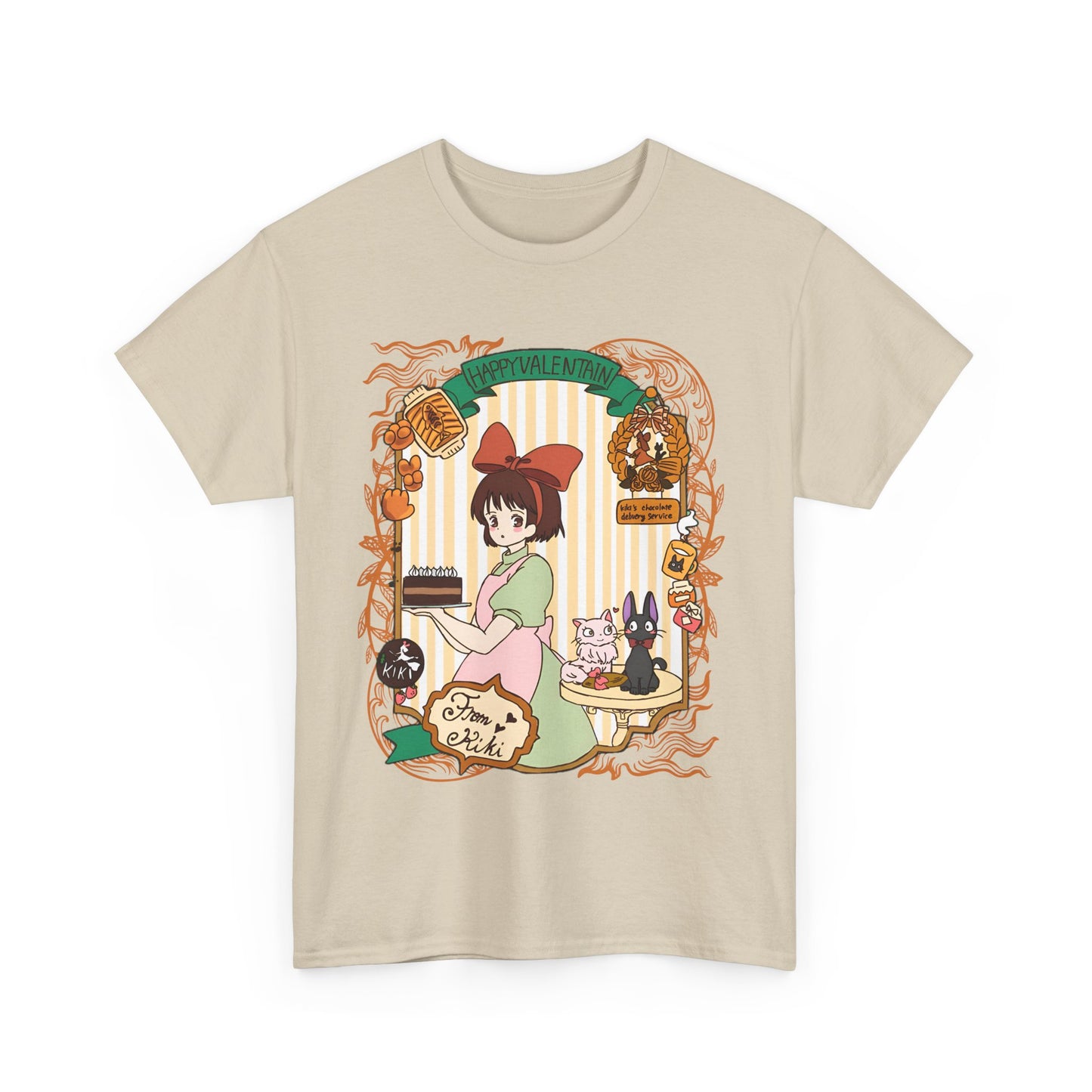 Kiki Happy Studio Ghibli T-Shirt – 100% Cotton Kiki’s Delivery Service Tee for Anime Fans