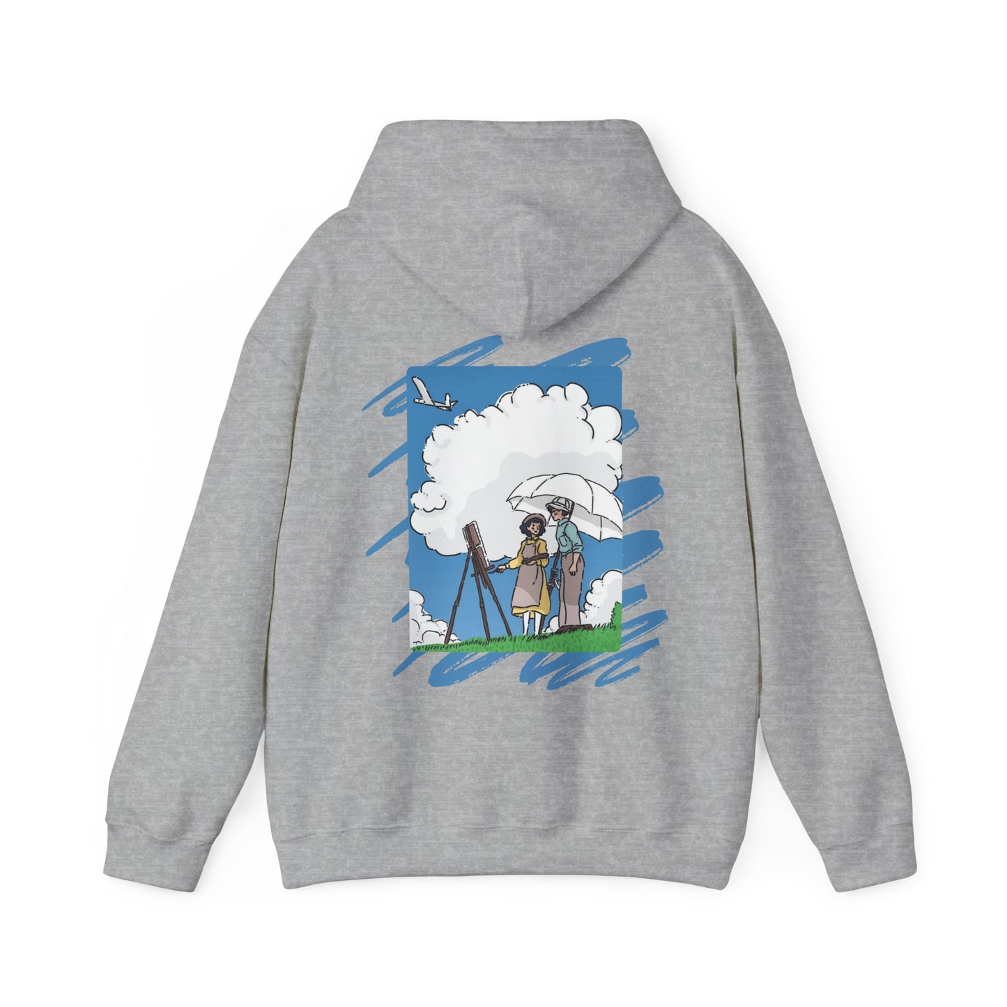 The Wind Rises Hoodie with Back Print – 100% Cotton Studio Ghibli Inspired Pullover