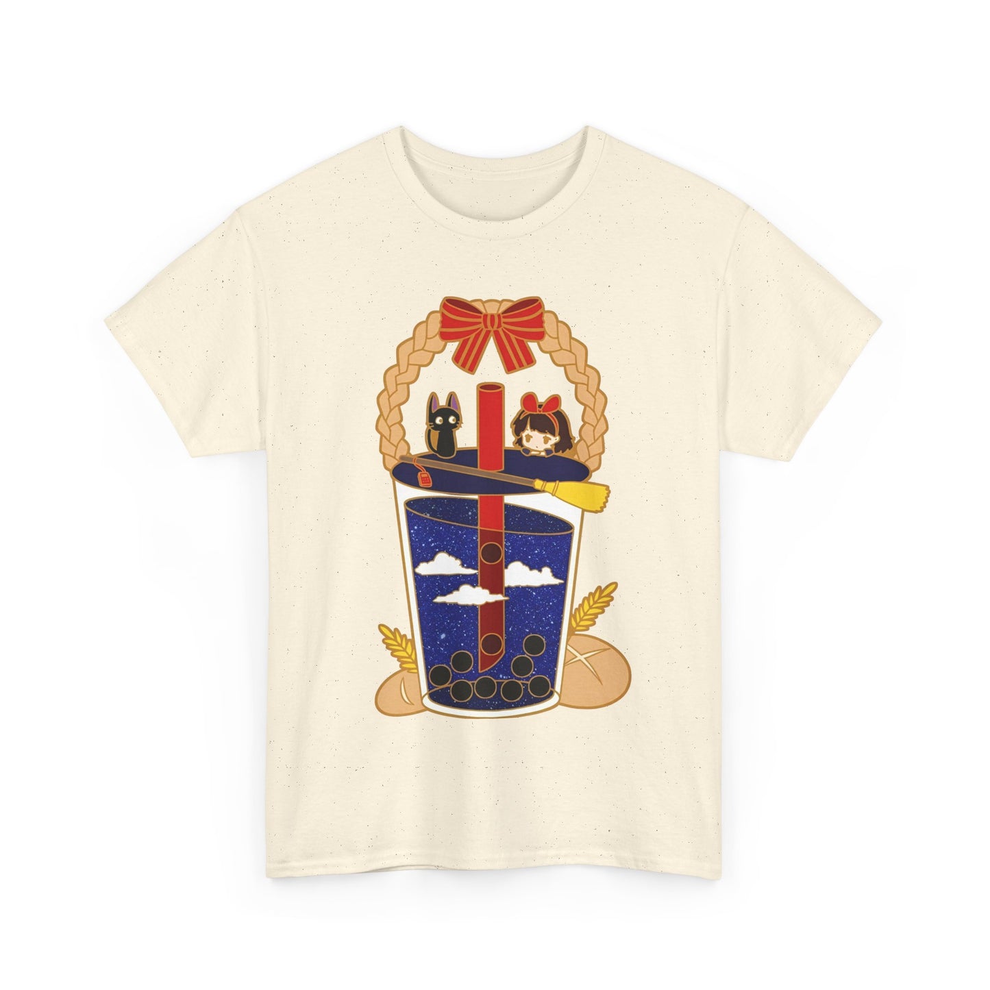 Kiki’s Delivery Service Smoothie Art T-Shirt | 100% Cotton Studio Ghibli Anime Tee