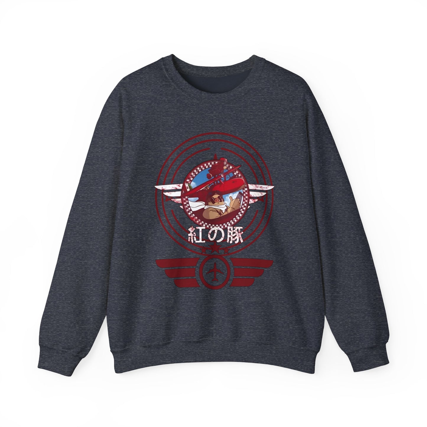 Porco Rosso Aviator Sweatshirt – 100% Cotton Studio Ghibli Pilot Anime Pullover