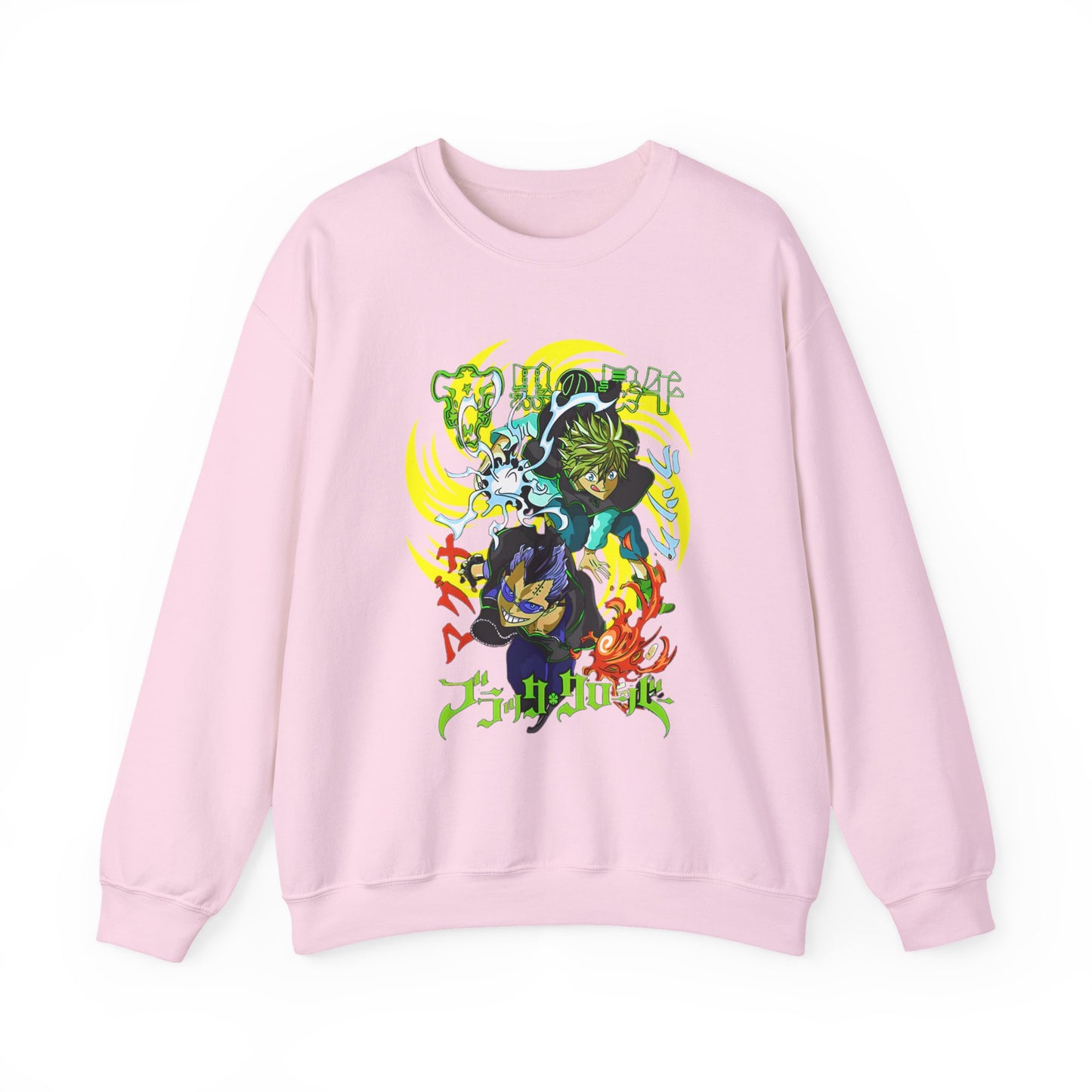 Magna and Luck Black Clover Sweatshirt – 100% Cotton Anime Crewneck for Magic Knights Fans