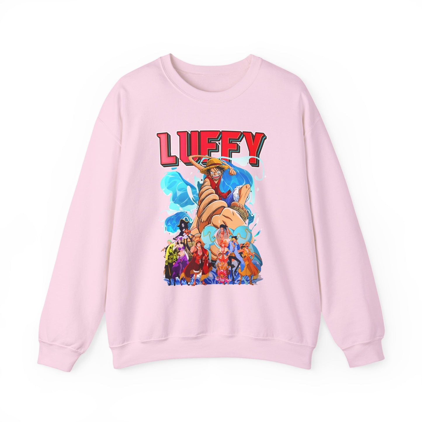 Luffy and Friends One Piece Sweatshirt – 100% Cotton Anime Crew Pullover
