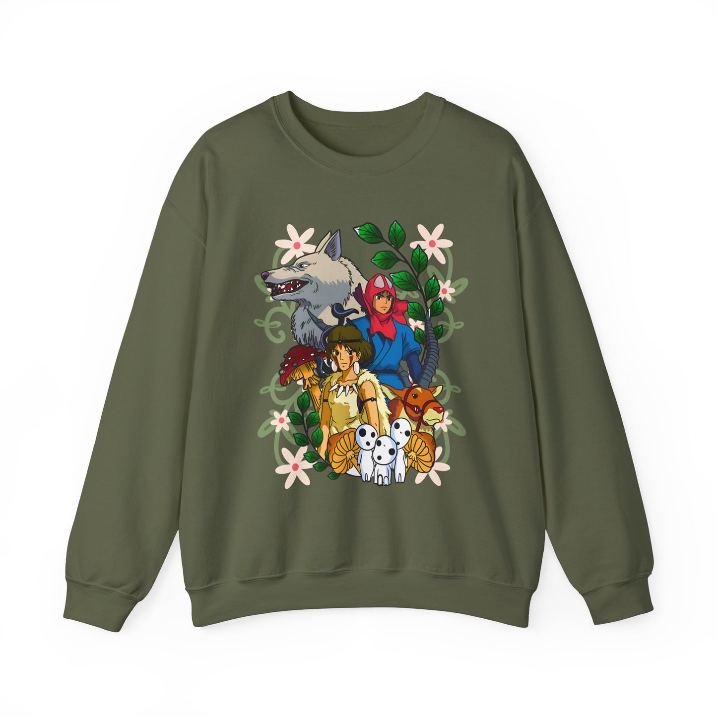 Princess Mononoke Art Cover Sweatshirt – 100% Cotton Studio Ghibli Anime Pullover